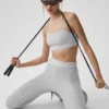 Alosoft Relay Sütyen - Atletik Heather Gri/Beyaz