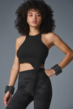 Alosoft Ribbed Revelation Tank - Siyah