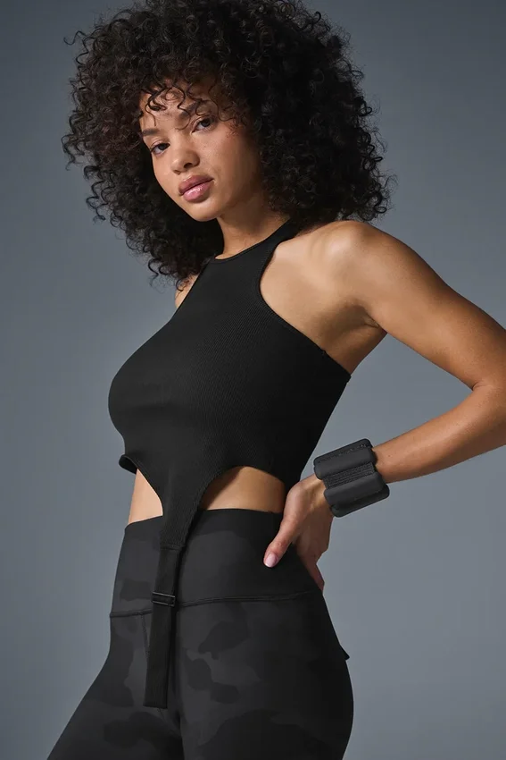 Alosoft Ribbed Revelation Tank - Siyah