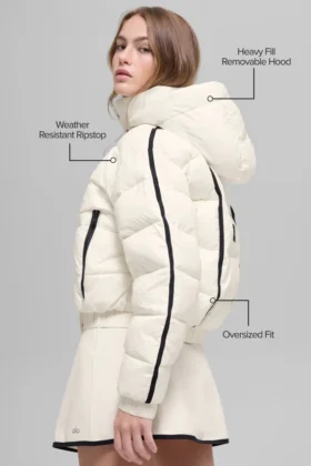 Aspen Love Puffer Ceket – Fildişi