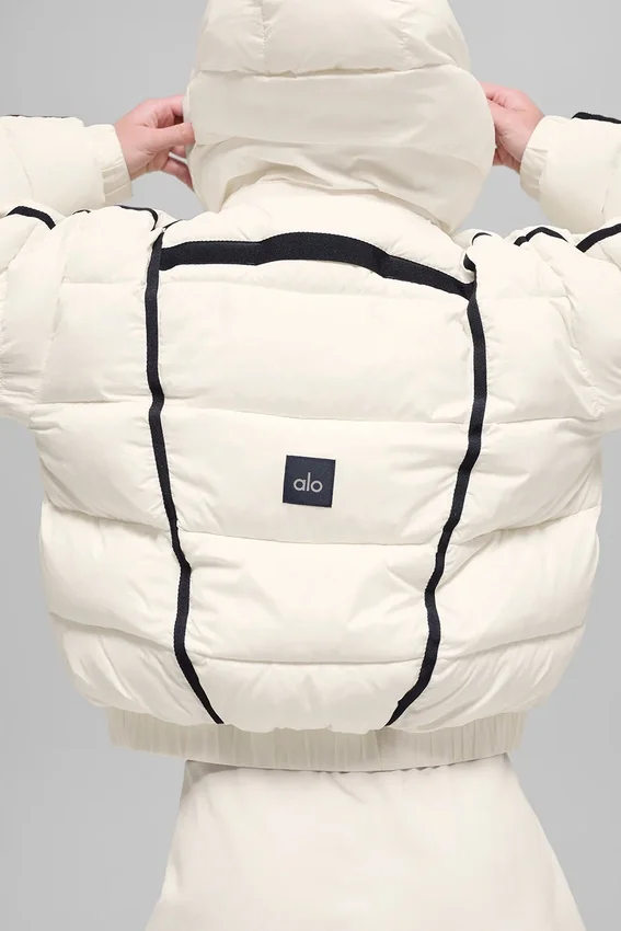 Aspen Love Puffer Ceket - Fildişi