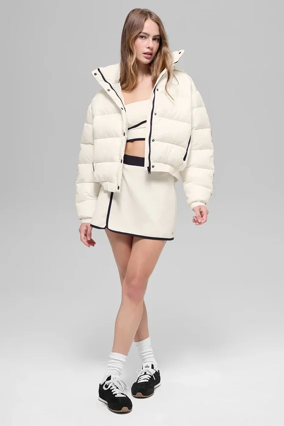 Aspen Love Puffer Ceket - Fildişi