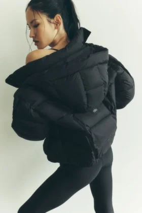 Aspen Love Puffer Ceket - Siyah
