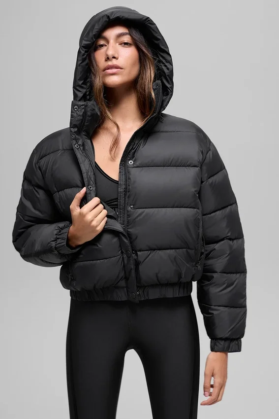 Aspen Love Puffer Ceket - Siyah