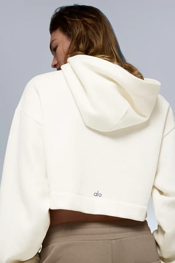 Bae Kapüşonlu Sweatshirt - Fildişi