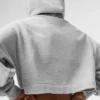 Bae Kapüşonlu Sweatshirt - Spor Stili Melanj Gri