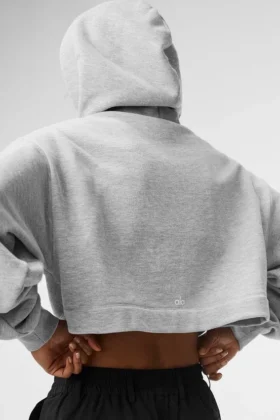 Bae Kapüşonlu Sweatshirt – Spor Stili Melanj Gri