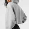 Bae Kapüşonlu Sweatshirt - Spor Stili Melanj Gri