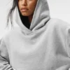 Bae Kapüşonlu Sweatshirt - Spor Stili Melanj Gri
