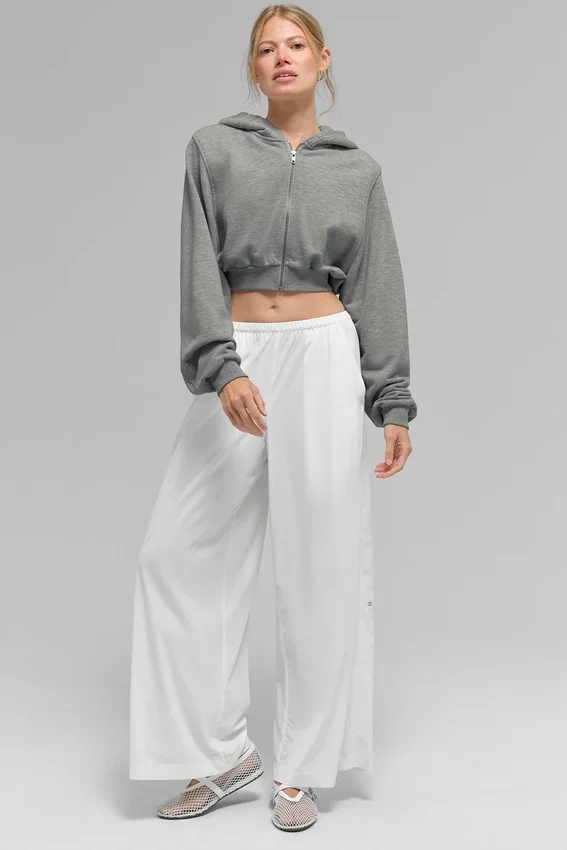 Breezy Geniş Paça Pantolon (Normal) - Beyaz