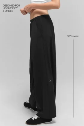 Breezy Geniş Paça Pantolon (Normal) – Siyah