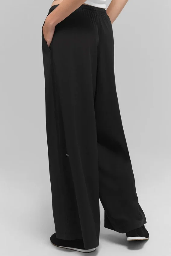 Breezy Geniş Paça Pantolon (Normal) - Siyah