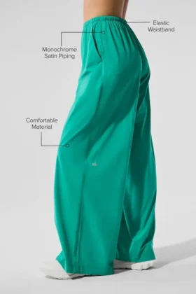 Breezy Geniş Paça Pantolon (Uzun) – Ladin Yeşili