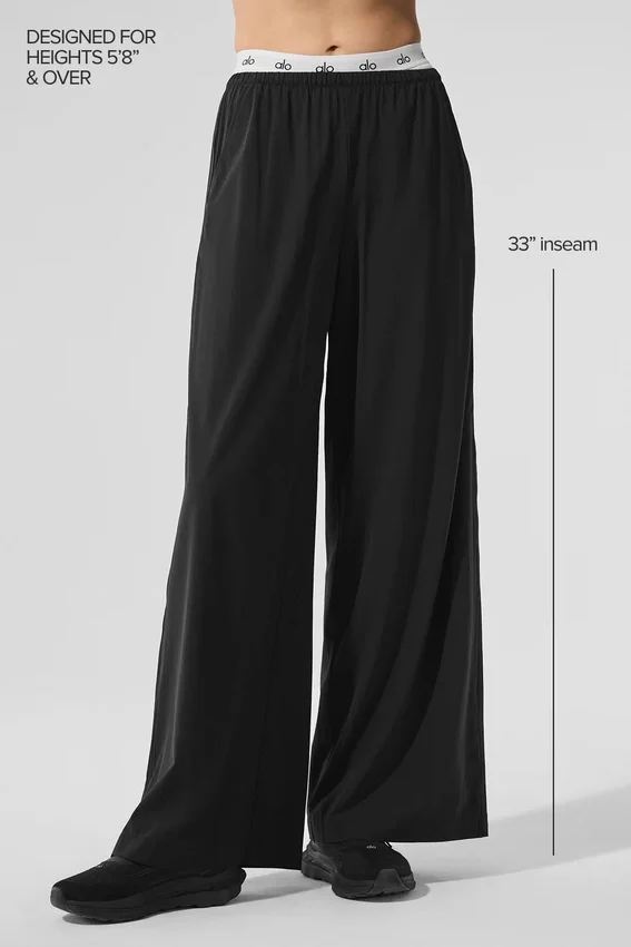Breezy Geniş Paça Pantolon (Uzun) - Siyah