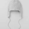 Cable Knit Winter Bliss Kulaklıklı Bereler - Atletik Melanj Gri