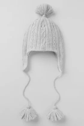 Cable Knit Winter Bliss Kulaklıklı Bereler - Atletik Melanj Gri