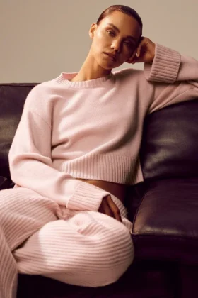 Cashmere Embrace Kazak - Buzlu Pembe