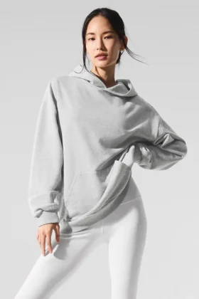 Chill Kapüşonlu Sweatshirt - Atletik Melanj Gri