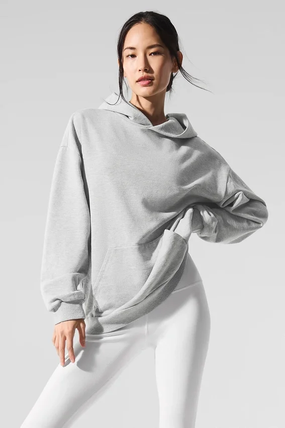 Chill Kapüşonlu Sweatshirt - Atletik Melanj Gri