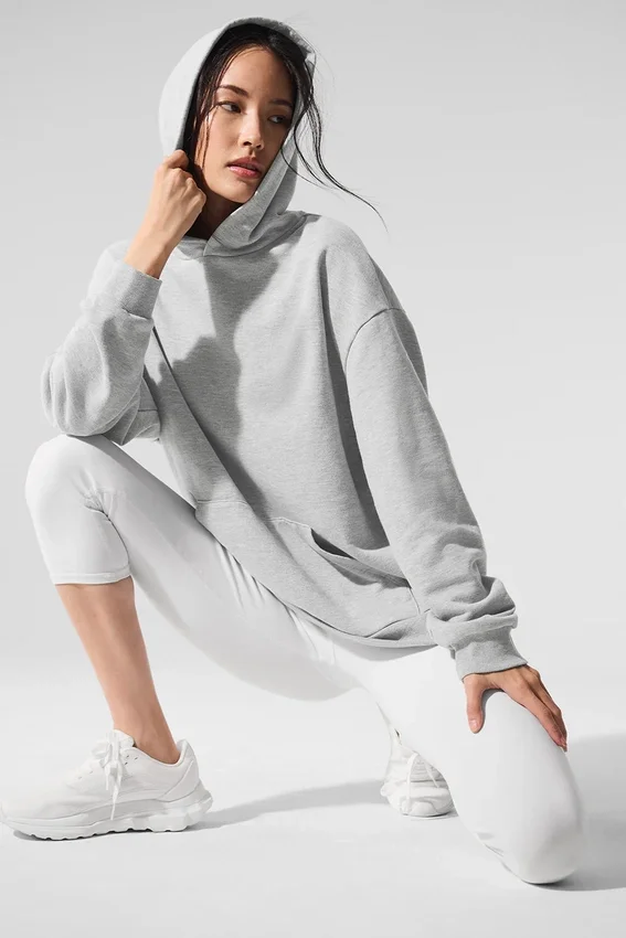 Chill Kapüşonlu Sweatshirt - Atletik Melanj Gri