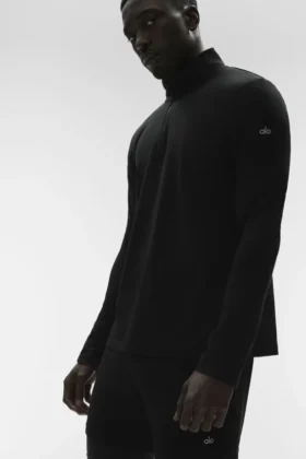 Conquer 1/4 Zip Reform Uzun Kollu - Siyah