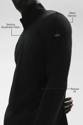 Conquer 1/4 Zip Reform Uzun Kollu – Siyah