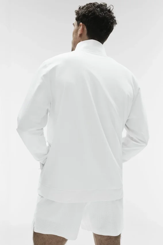 Conquer Max Mock Neck Full Zip - Beyaz