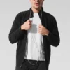 Conquer Max Mock Neck Full Zip - Siyah