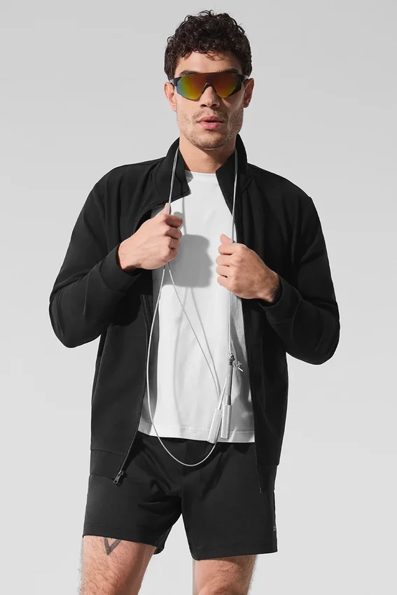 Conquer Max Mock Neck Full Zip - Siyah