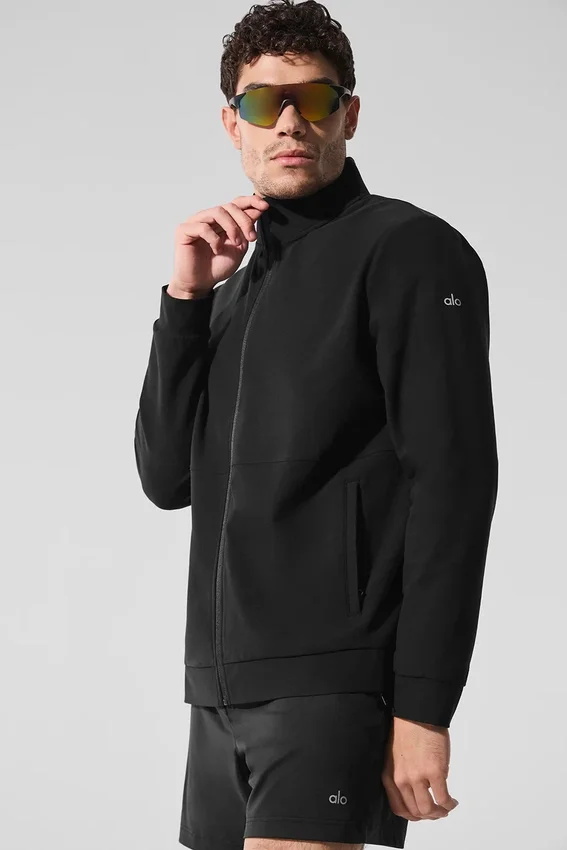 Conquer Max Mock Neck Full Zip - Siyah