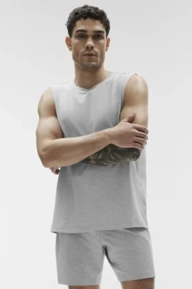 Conquer Muscle Tank – Atletik Melanj Gri