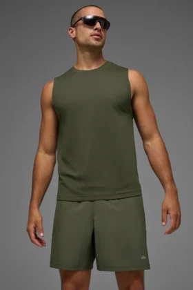 Conquer Muscle Tank - Yeşil Zeytin