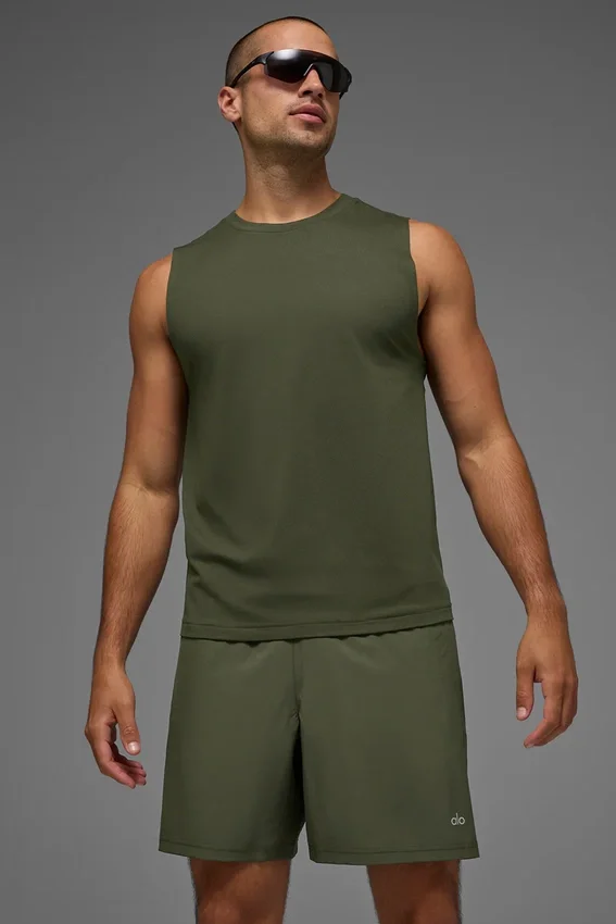 Conquer Muscle Tank - Yeşil Zeytin