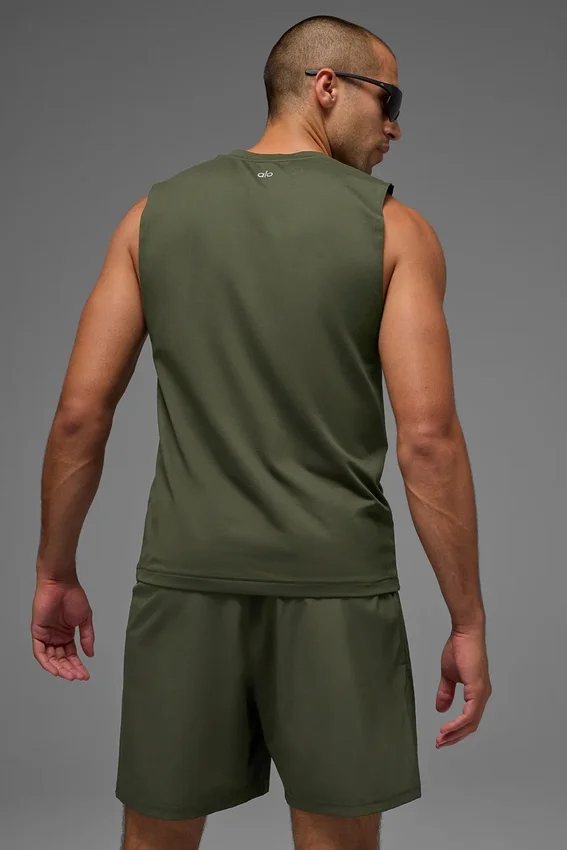 Conquer Muscle Tank - Yeşil Zeytin