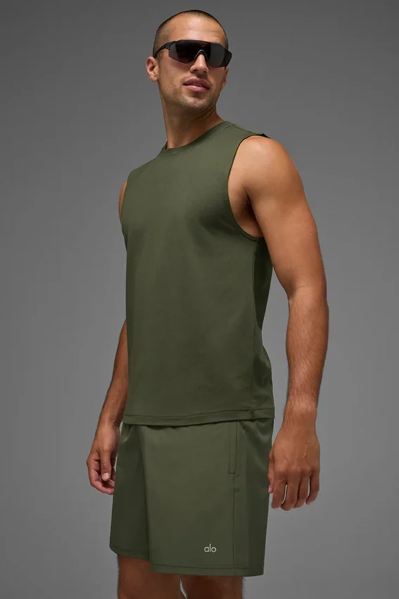 Conquer Muscle Tank - Yeşil Zeytin