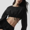 Cotton Cropped Real Deal Uzun Kollu - Siyah