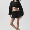 Cotton Cropped Real Deal Uzun Kollu - Siyah