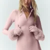 Courchevel Kaşmir Eldivenler - Buzlu Pembe