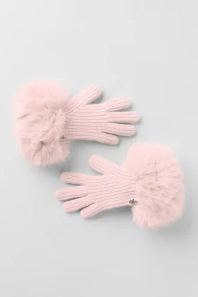 Courchevel Kaşmir Eldivenler – Buzlu Pembe