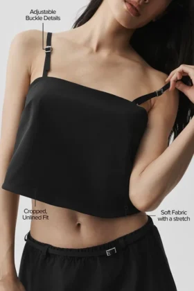 Cropped Connection Tank – Siyah