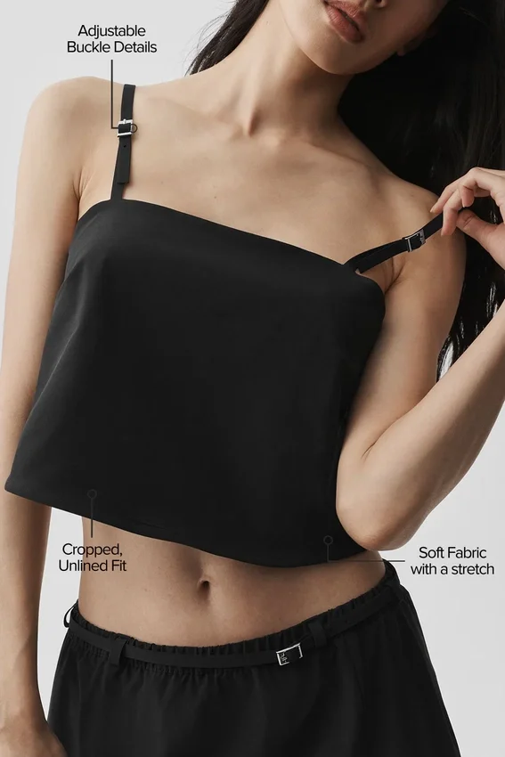 Cropped Connection Tank - Siyah
