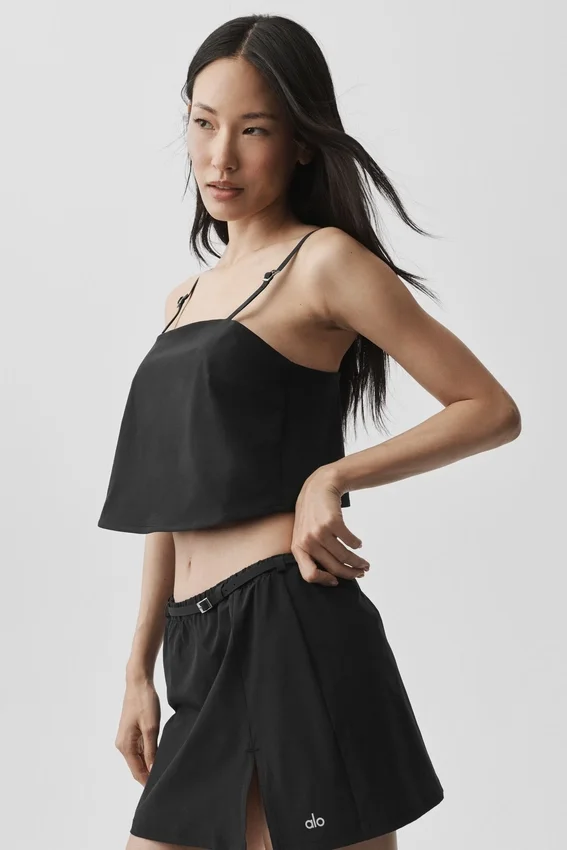Cropped Connection Tank - Siyah