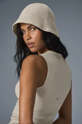 Denim Örgü Cloche - Fildişi/Yulaf Sütü