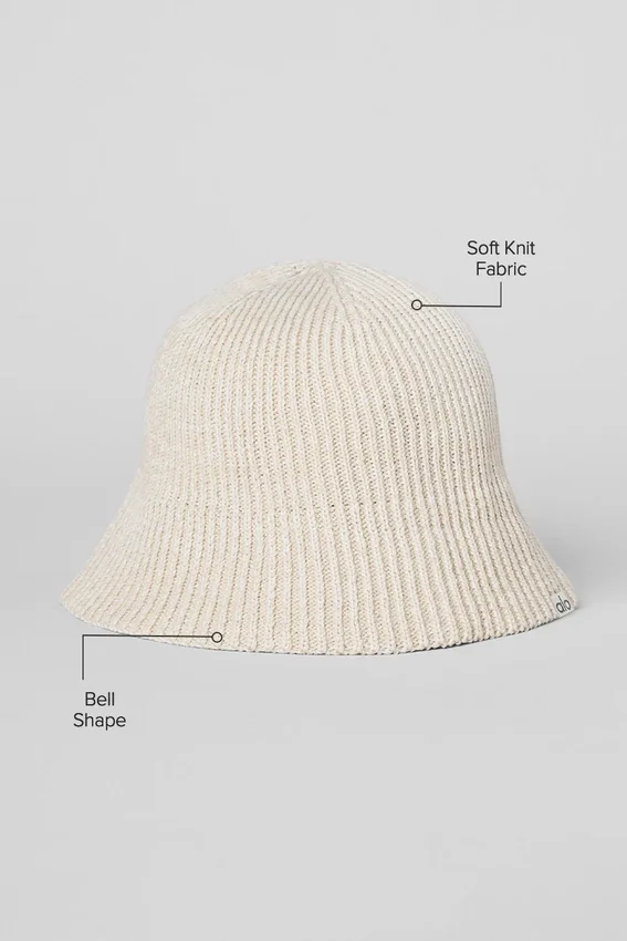 Denim Örgü Cloche - Fildişi/Yulaf Sütü