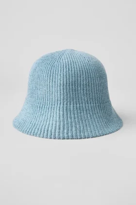 Denim Örgü Cloche - Gök Mavisi/Koyu Gök Mavisi