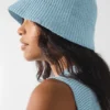 Denim Örgü Cloche - Gök Mavisi/Koyu Gök Mavisi