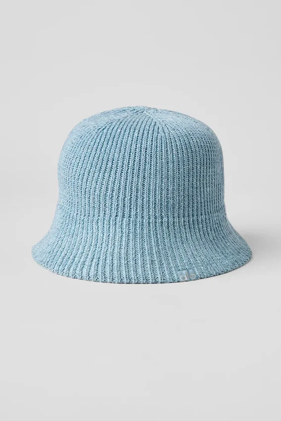 Denim Örgü Cloche - Gök Mavisi/Koyu Gök Mavisi