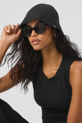 Denim Örme Cloche - Siyah/Antrasit