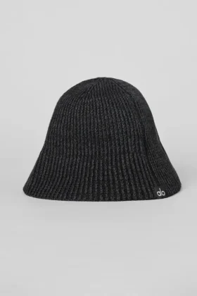 Denim Örme Cloche – Siyah/Antrasit
