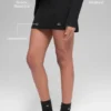 Denim Örme High-Waist Etek - Siyah/Antrasit